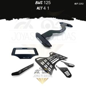 Bws 125 kit sliders piso protector exosto porta placa
