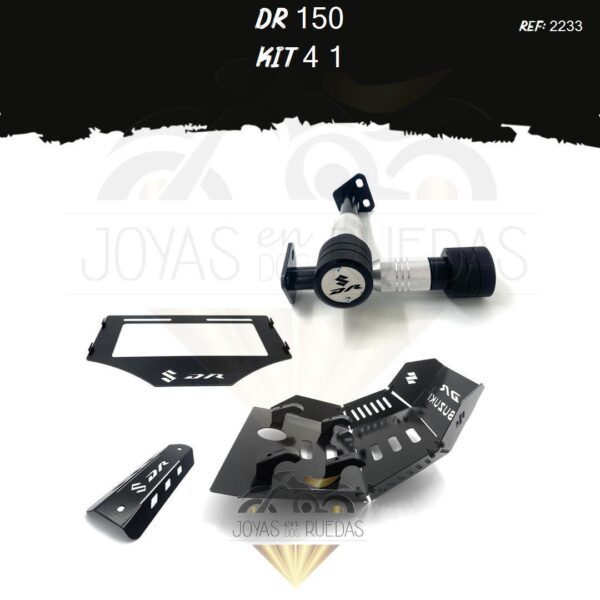DR 150 kit sliders porta placa pechera quilla exosto
