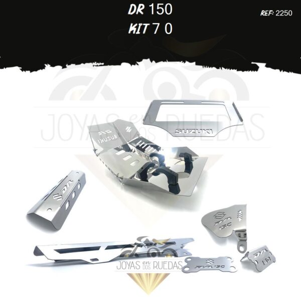 DR 150 kit pechera quilla guarda cadena mordaza exosto