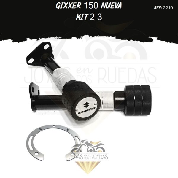 Gixxer 150 nueva kit lujo tapa tanque sliders