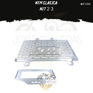 KTM clasica kit porta placa protector radiador
