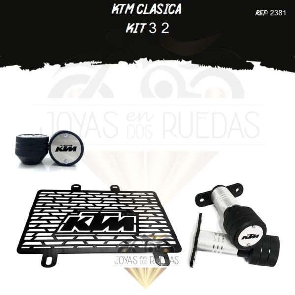 KTM clasica kit protector radiador sliders