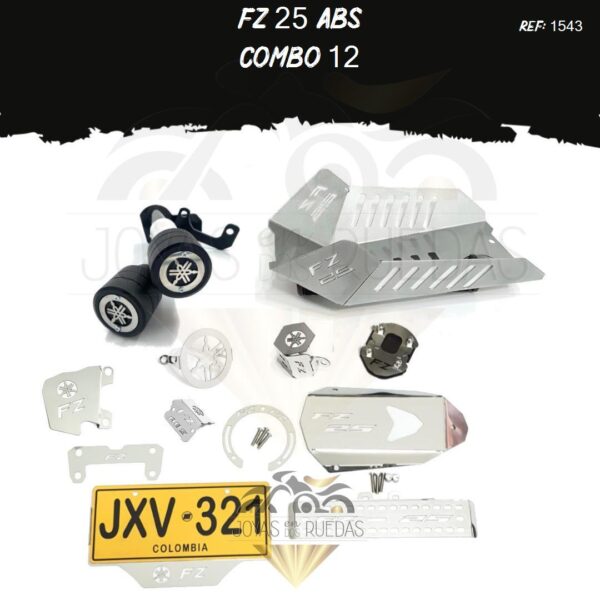 FZ 25 ABS kit sliders tapa salida exosto lujo pata gato