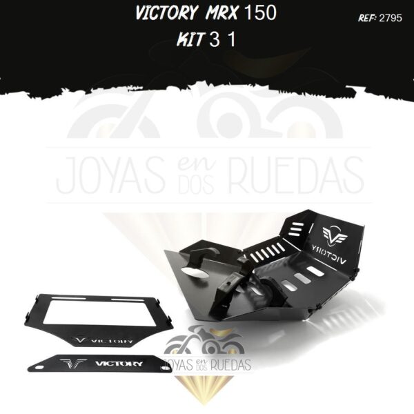 Victory MRX 150 kit porta placa lamina lateral