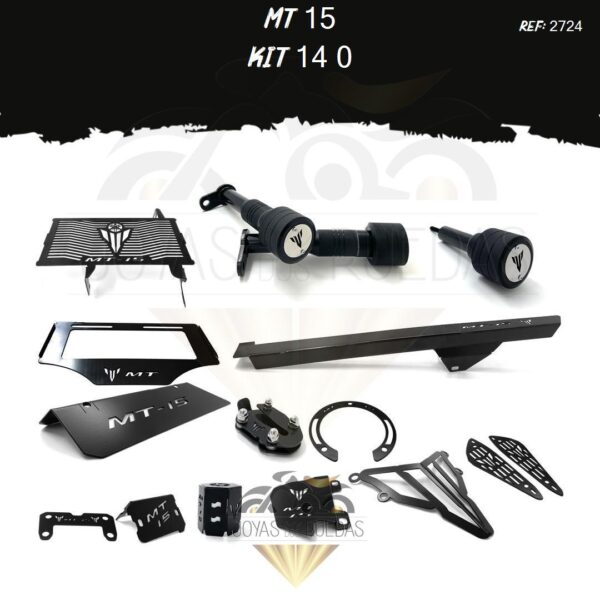 MT 15 kit protector exosto mordaza lujo tapa tanque