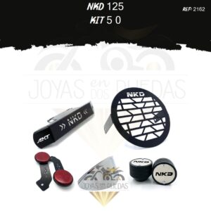 NKD 125 kit protector farola gorra frontal tragaluz