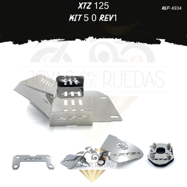 XTZ 125 kit pechera quilla lujo pata gato mordaza