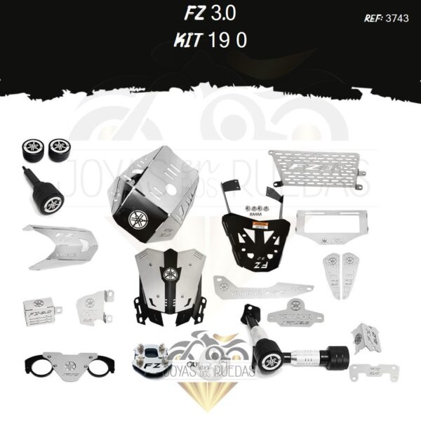 FZ 3.0 kit protector radiador lujo pata gato Cupula TR3