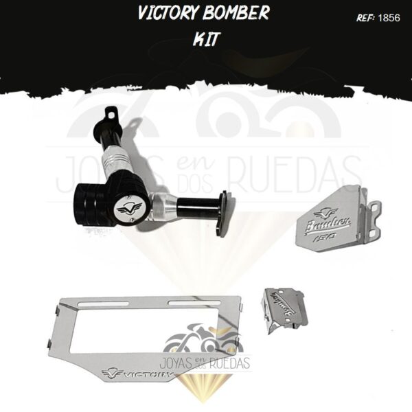victory bomber kit porta placa protector bomba delantera