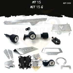 MT 15 kit porta placa protector bomba delantera