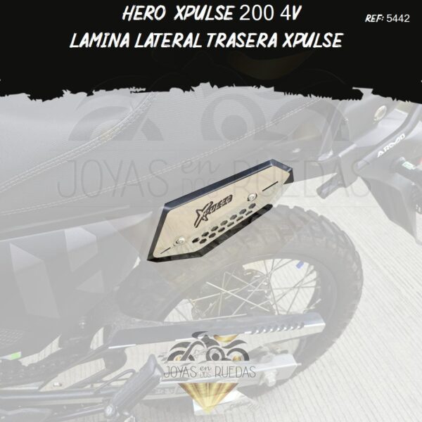 accesorios Hero Xpulse 200 4V lamina lateral trasera xpulse