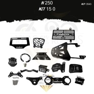 N 250 kit porta placa lujo guardabarro