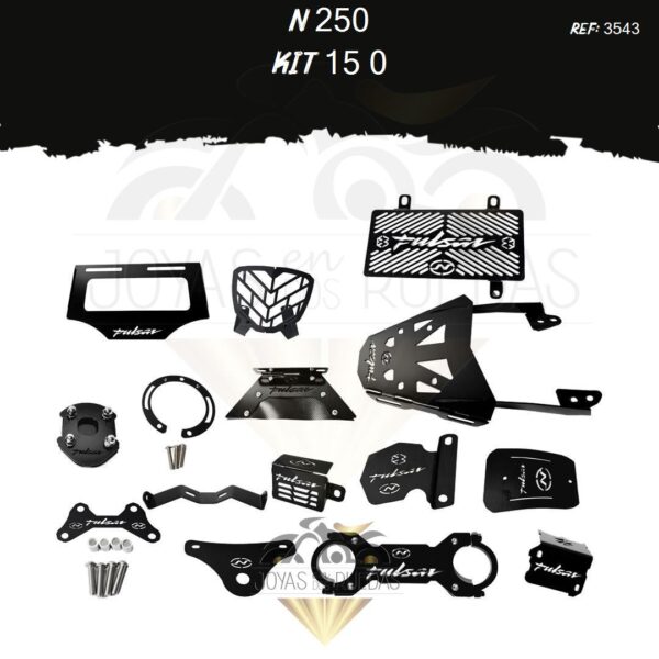 N 250 kit porta placa lujo guardabarro