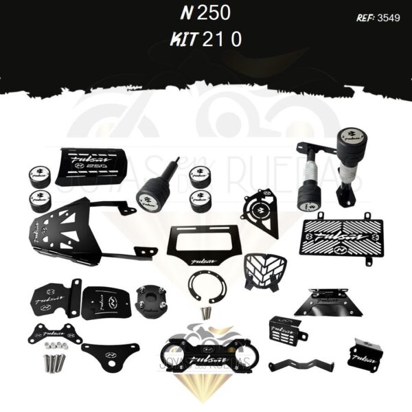 N 250 kit lujo tapa tanque protector exosto 7t