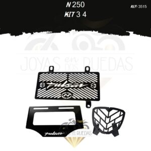 N 250 kit porta placa protector radiador