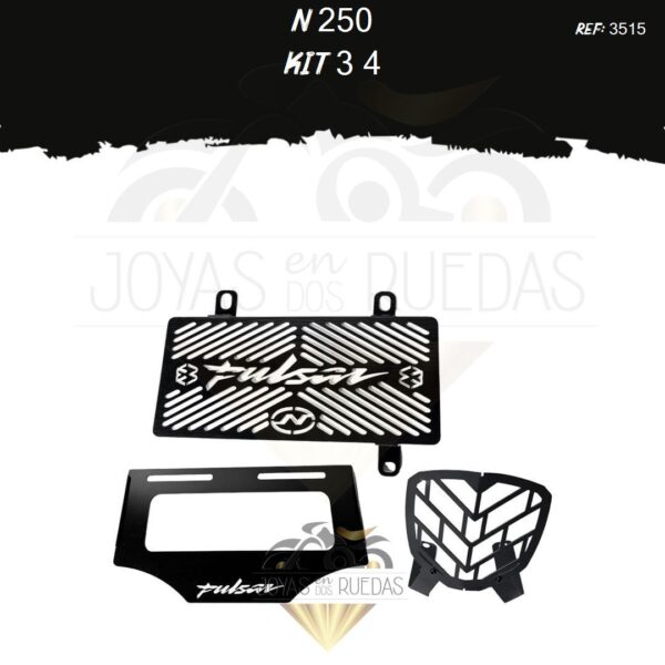 N 250 kit porta placa protector radiador
