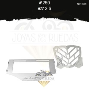 N 250 kit porta placa protector farola