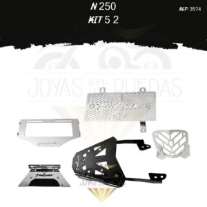 N 250 kit porta placa protector radiador monoshock