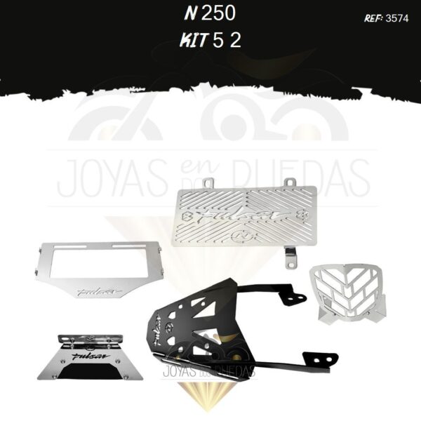 N 250 kit porta placa protector radiador monoshock