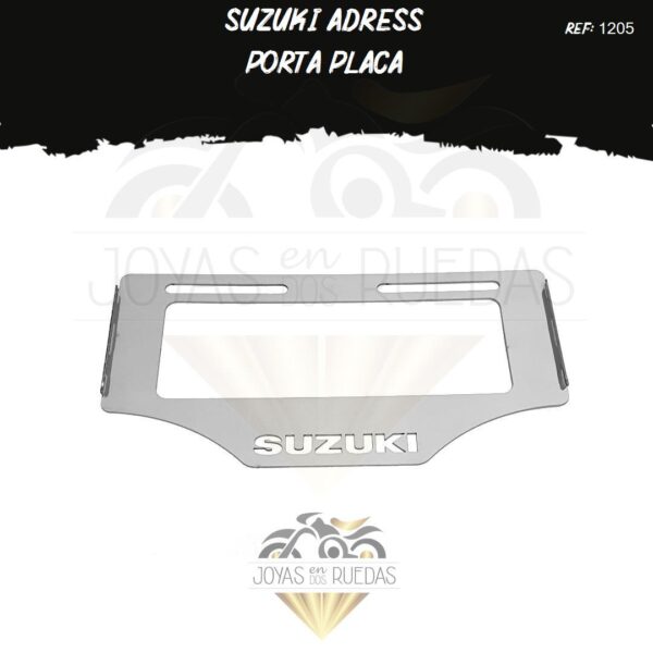 motos Suzuki Adress portaplaca