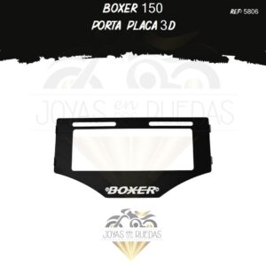 portaplaca 3D articulo Boxer 150