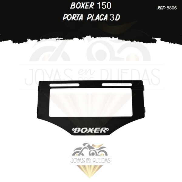 portaplaca 3D articulo Boxer 150