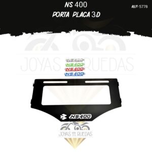 articulos NS 400 portaplaca 3D