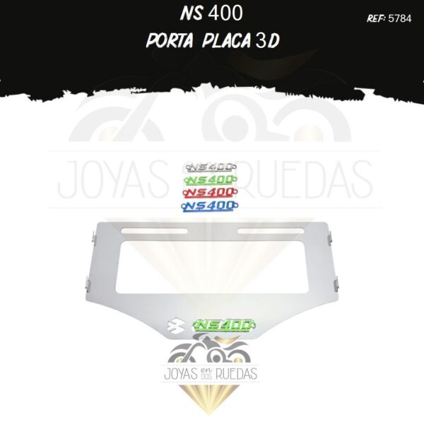 piezas NS 400 portaplaca 3D