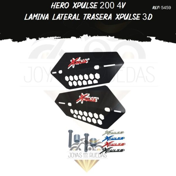 Hero Xpulse 200 4V lujos lamina lateral trasera xpulse 3D